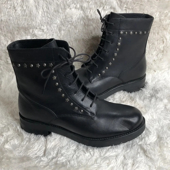 Barneys New York Shoes - 🌸NEW🌸 BARNEYS NEW YORK Black Leather Combat Boots